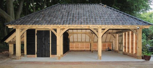 Eiken balken voor buiten 150 * 150 mm - Afbeelding 2