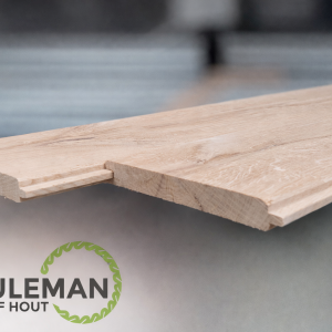 Eiken plank met veer en groef